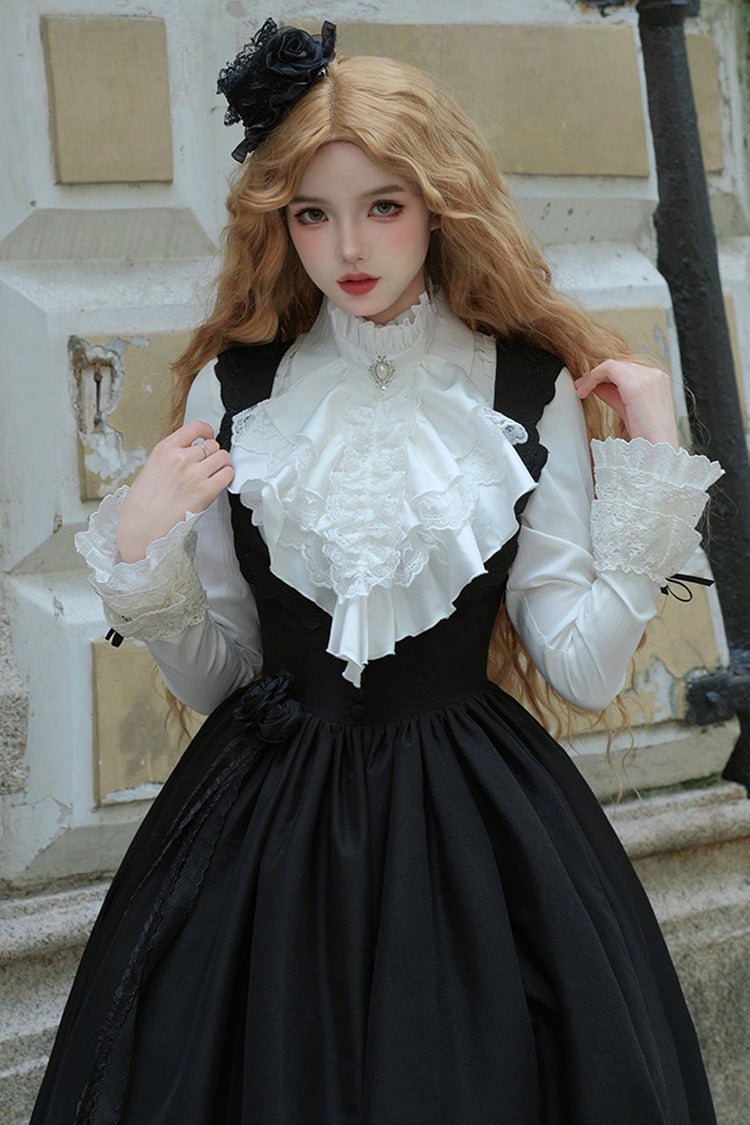 Black Night Traveler Breast Support Classic Gothic Lolita Jsk Dress - Product - 4