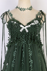 Green Forestry Asymmetric Hem Sweet Chinese Style Lolita Jsk Dress - Product - 15