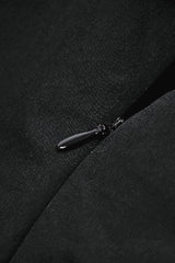 Black Point Collar Sleeveless Skull Zip Women's Punk Dress - Product - 14