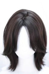 Black Tea Brown Shoulder Length Sweet Lolita Wig with Curtain Bangs - Product - 2