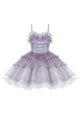 Purple Star Trail Star Yarn Multi-Layer Ballet Sweet Lolita Jsk Dress - Product - 3