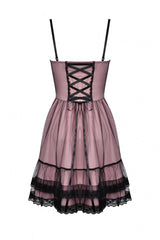 Pink Sleeveless Multi-Layered Lace Women's Lolita Slip Dress Graduation Dress - Product - 11