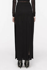Black Flowing Tassel Women's Punk Skirt - Product - 3