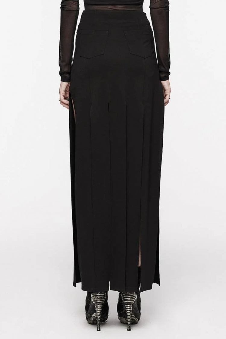 Black Flowing Tassel Women's Punk Skirt - Product - 3