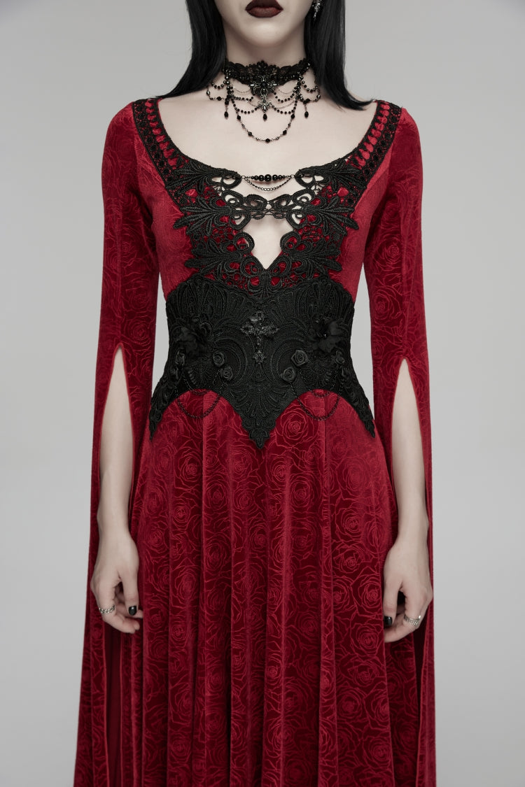 Black Embroidered Lace Lace-Up Slim Fit Chain-Decorated Women's Gothic Elegant Luxurious Underbus Corset - Product - 7