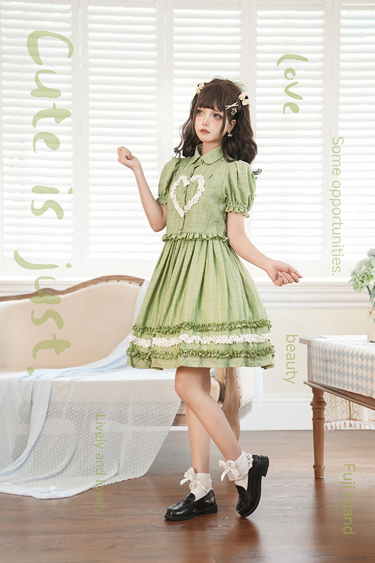 [Buji Island] Sleeveless Ruffle Bowknot Sweet Lolita Jsk Dress 4 Colors - Product - 14