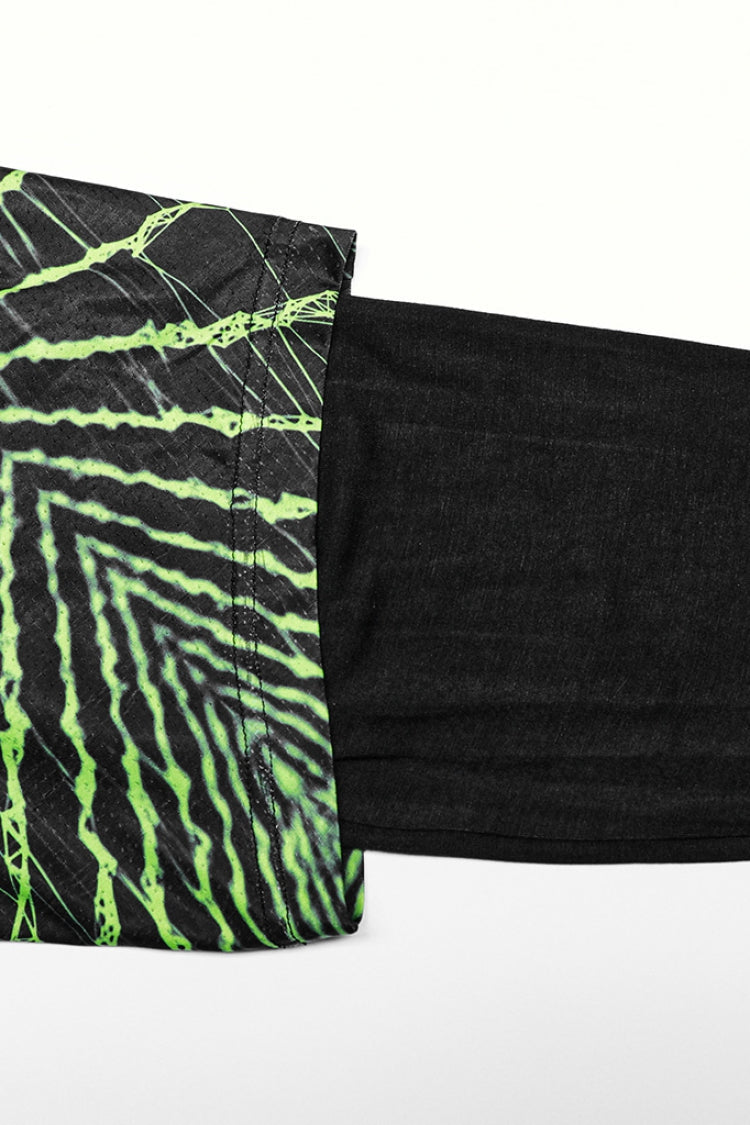 Green Halo Print Men's Sagging Pants - Product - 6