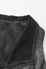 Silver [Eternal Dislocated Boundary] Sleeveless Lace Slim Gothic Elegant Prince Handsome Lolita Long Coat - Product - 2