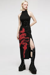 Black Jacquard Print Women's Gothic Underbust Corset - Product - 4