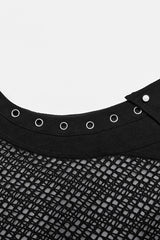 High Collar Sleeveless Rivet Decoration Sheer Mesh Men's Steampunk Vest 2 Colors - Product - 8