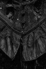 Black Sleeveless Ruffle Stitching Lace Women's Gothic Cape - Product - 6