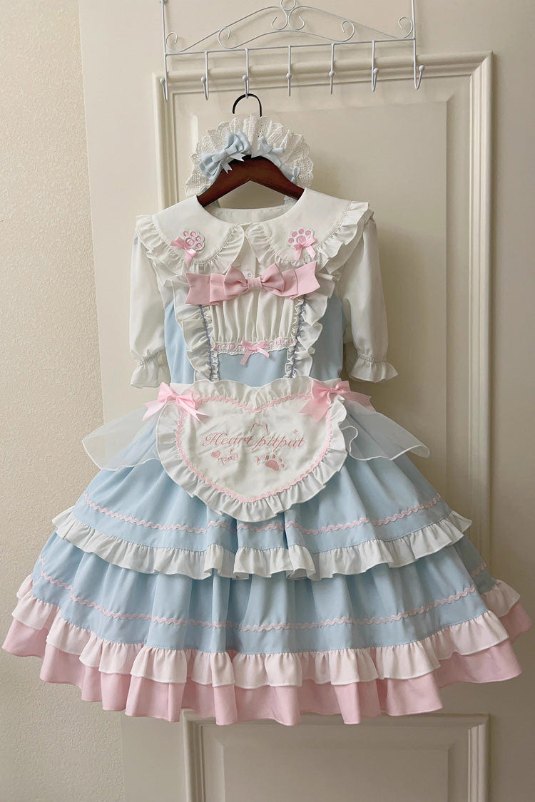 Cat Ear Story Multi-layer Ruffle Bowknot Sweet Lolita Jsk Dress 4 Colors - Product - 22