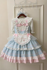 Cat Ear Story Multi-layer Ruffle Bowknot Sweet Lolita Jsk Dress 4 Colors - Product - 22