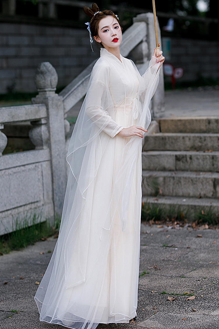Beige New Fairy Sweet Hanfu Dress - Product - 5