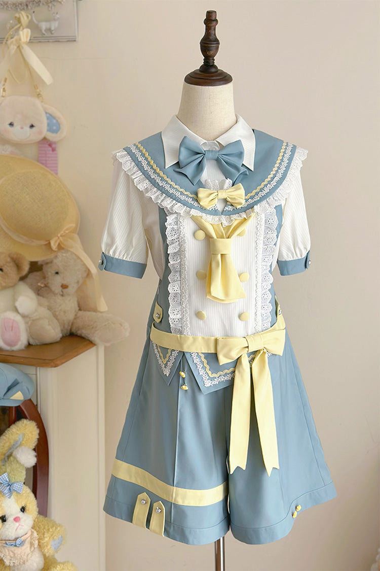 Chartres Meow Team Bowknot Ouji Fashion Cool Lolita Shorts Set 3 Colors - Product - 9