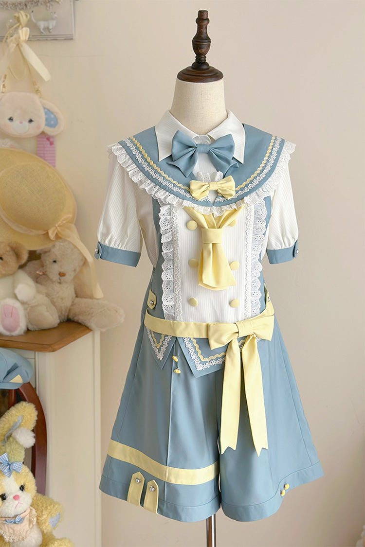Chartres Meow Team Bowknot Ouji Fashion Cool Lolita Shorts Set 3 Colors - Product - 9