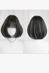 Face-Framing Highlights Layered Short Bob Sweet Lolita Wig 2 Colors - Product - 12