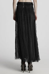 Black Buckle Split Women's Gothic Skirt - Product - 3