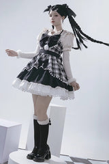 Confession Function Multi-layer Ruffle Bowknot Color Matching Autumn Winter Sweet Lolita Jsk Dress - Product - 18