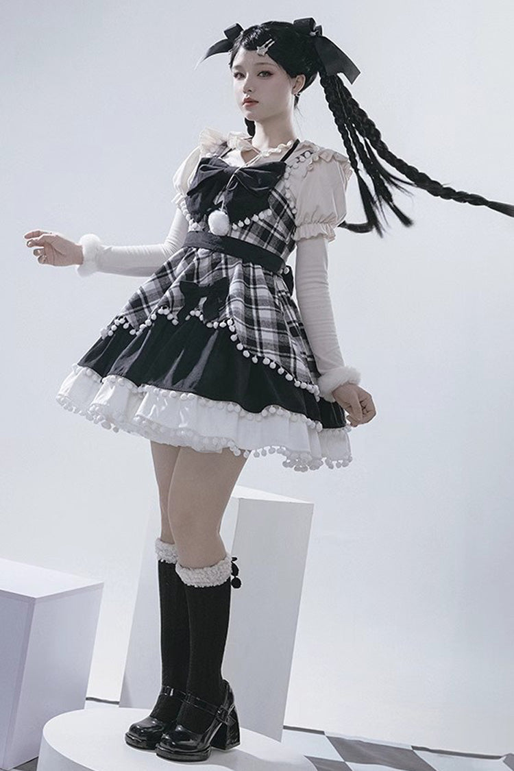 Confession Function Multi-layer Ruffle Bowknot Color Matching Autumn Winter Sweet Lolita Jsk Dress - Product - 18