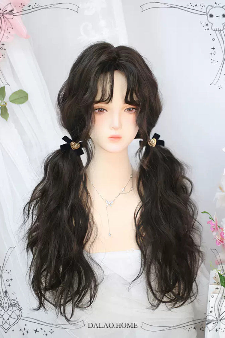 Secondary Fluffy Wool Curls Sweet Lolita Long Wigs 2 Colors - Product - 2