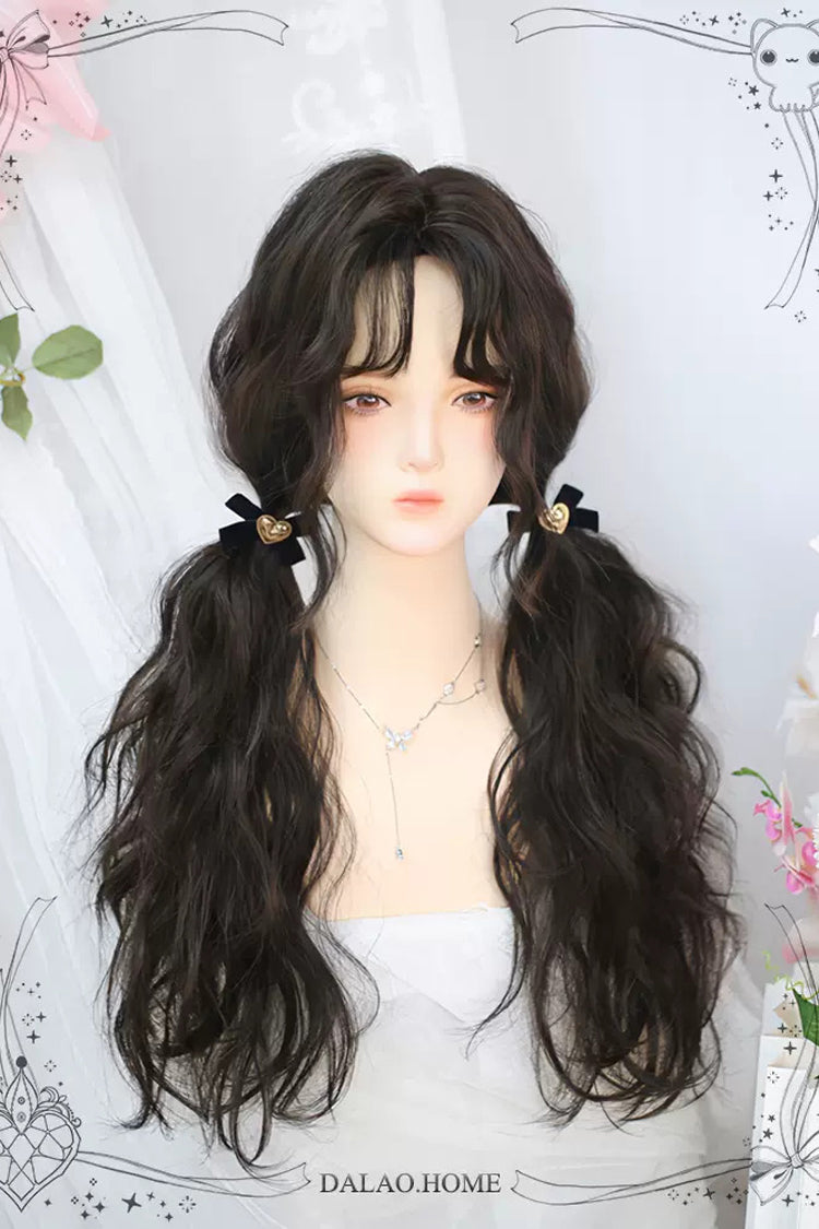 Secondary Fluffy Wool Curls Sweet Lolita Long Wigs 2 Colors - Product - 2