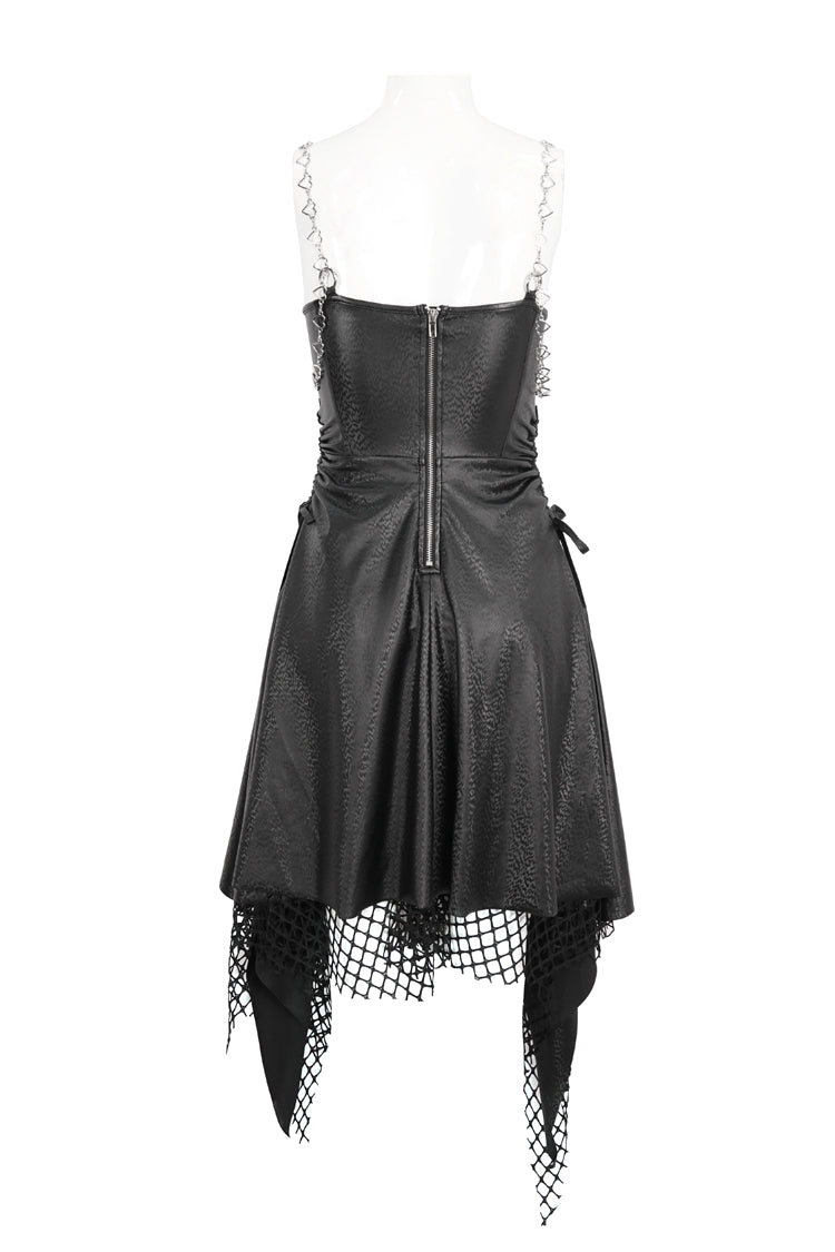 Black Lace Irregular Women's Gothic Jsk Dress - Product - 7