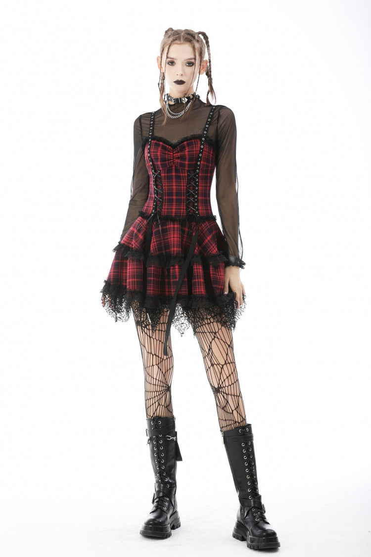 Black Long Sleeves Irregular Sheer Mesh Women's Daily Gothic Top - Black - 1
