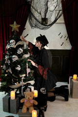 Black/Red Bat Collar Diamond Bat-Shaped Women's Gothic Capelet - Product - 13