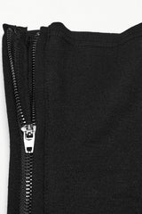 Black Men's Punk Cool Rubber Patched Half-finger Gloves - Product - 8