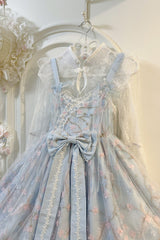 Sweet Sleeveless Ruffle Embroidery Bowknot Lace Chinese Style Lolita Jsk Dress 2 Colors - Product - 4