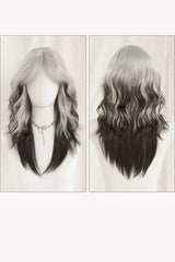 Silver Grey Ombre Wavy Wolf Cut Sweet Lolita Wig with Curtain Bangs - Product - 4