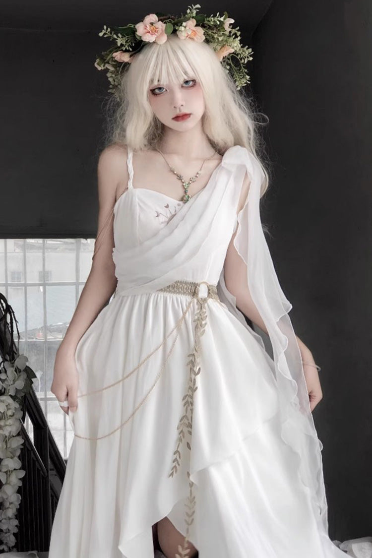 White Sleeveless Tears of Themis Greek Style Gothic Lolita Jsk Dress - Product - 10