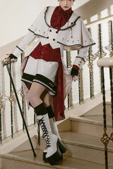 White Rabbit Duke Handsome Elegant Ouji Fashion Lolita Coat - White - 1