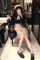 [Mist Veil] Long Sleeves Hollow Lace Jirai Kei Blouse 3 Colors - Product - 12