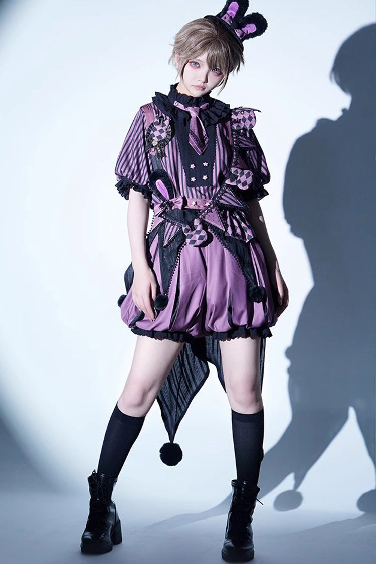 Purple Fantasy Circus Handsome Prince Ouji Fashion Lolita Set - Purple - 1