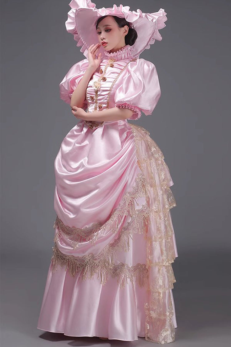 European Style Long Sleeves Multi-layer Ruffle Classic Elegant Princess Victorian Dress 3 Colors - Product - 9