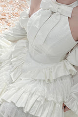 Desire Snake Halterneck Multi-layer Ruffle Lace Gothic Lolita Dress 2 Colors - Product - 8