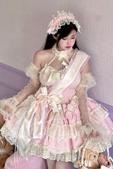 Princess Sleeveless Ruffle Bowknot Lace Sweet Lolita Jsk Dress 4 Colors - Product - 13