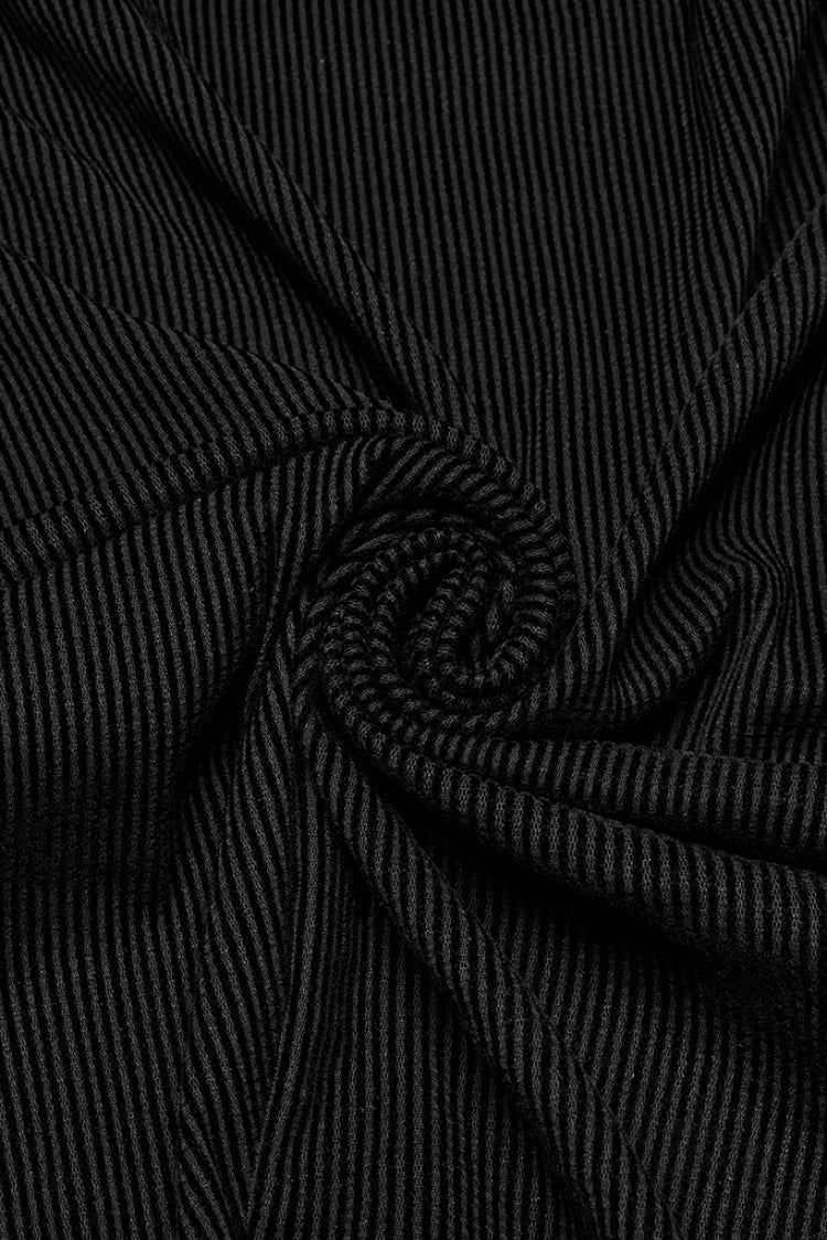 Black Round Collar Sheer Mesh Color Matching Rivet Men's Punk Vest - Product - 8