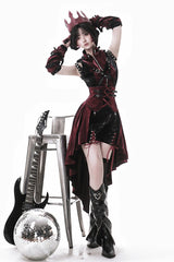 Black/Red [Chief Assassin] Lace-Up Gothic Ouji Lolita Set - Product - 8