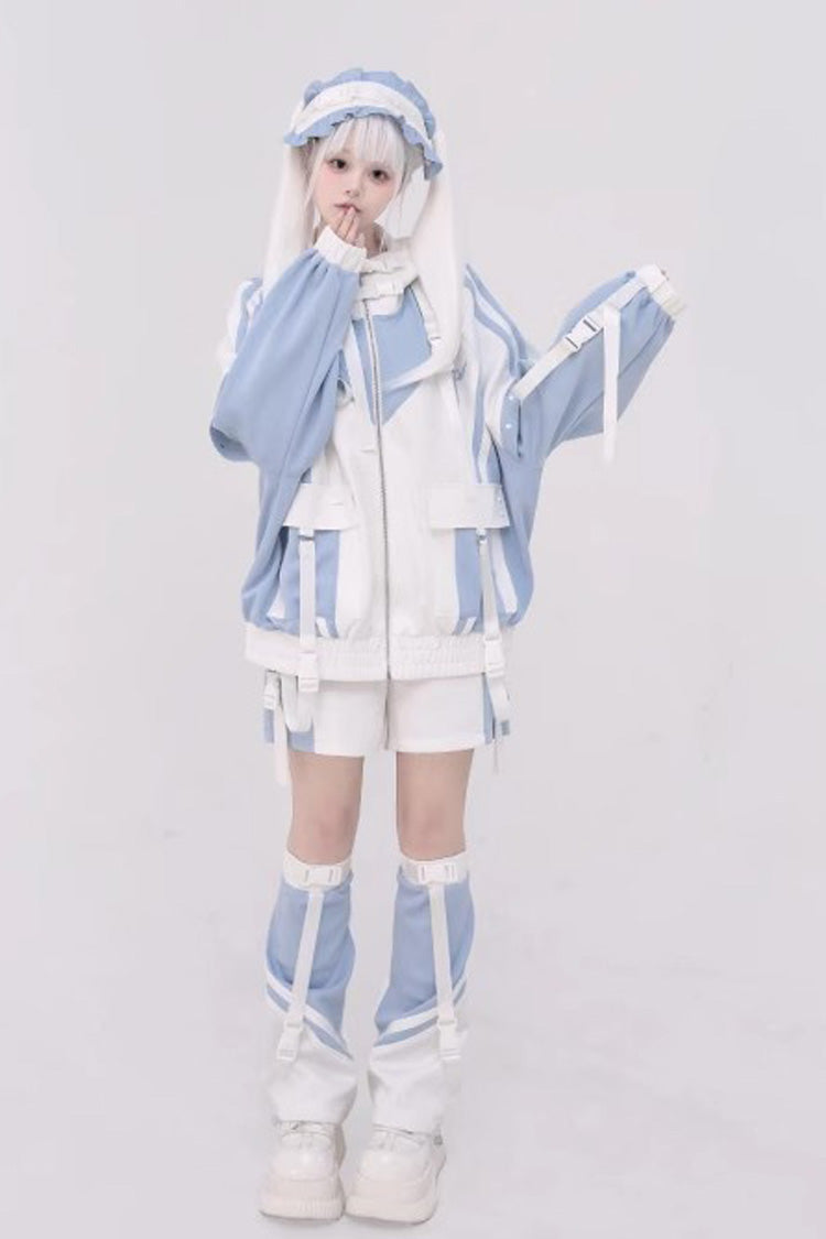[Wing Light Machinery] Long Sleeves Print Jirai Kei Cool Coat 4 Colors - Product - 13