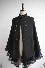 Double-breasted Gothic Prince Handsome Ouji Lolita Cloak Coat 3 Colors - Product - 4