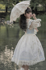 Dream Doll Ballet Rabbit Print Sweet Lolita Jsk Dress 2 Colors - Product - 8