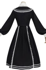 Black Elegant Bowknot Long Sleeves College Style Gothic Lolita Dress - Product - 8