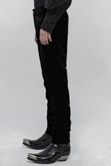 Black Buttons Embroidery Men's Gothic Straight Leg Pants - Product - 2
