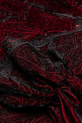 Black/Red Long Sleeves Ruffle Lace-Up Men's Gothic Blouse - Product - 6