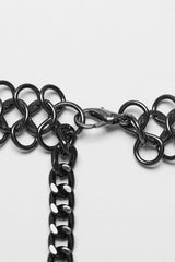 Black Adjustable Metal Waist Chain Women's Steampunk Body Harness - Product - 6
