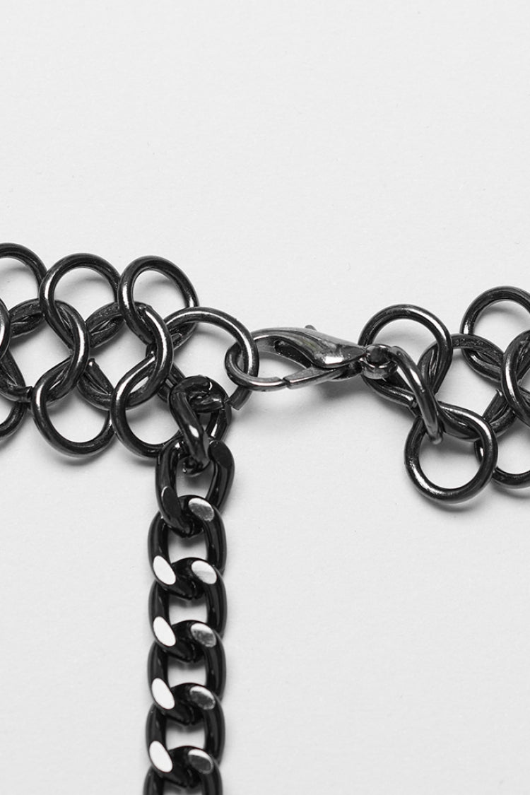 Black Adjustable Metal Waist Chain Women's Steampunk Body Harness - Product - 6