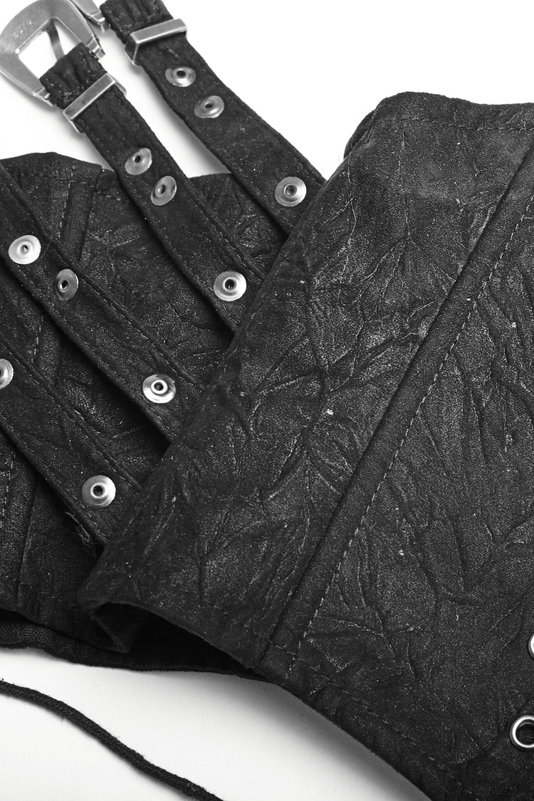 Black Metal Nails Metal Hasp Decoration Womens Steampunk Girdle - Product - 11